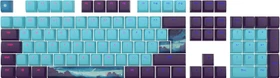 Dark Project Night Sky Multilingual Keycaps, Kunststoff (PBT) Double-Shot, CSA-Profil, blau/violett, 177 Tasten, ANSI & ISO