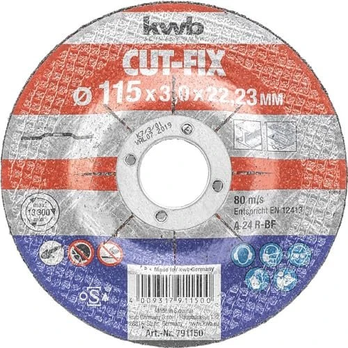 kwb Professional Metall Trennscheibe, 115x3x22.23mm, 1 Stück