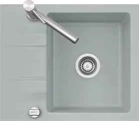 systemceram Genea 60 Einbau Becken reversibel mit Ablauffernbedienung titan