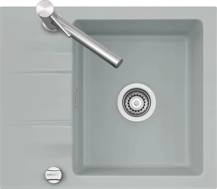 systemceram Genea 60 Einbau Becken reversibel mit Ablauffernbedienung titan