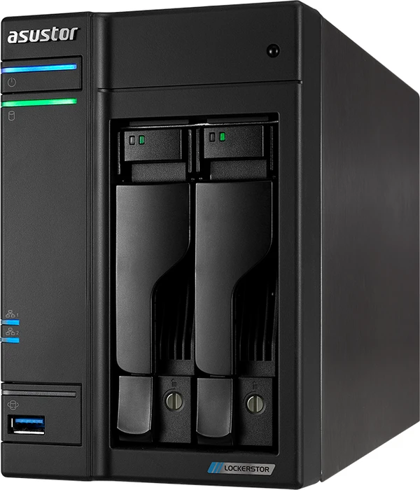 Asustor Lockerstor 2 AS6602T 12TB, 4GB RAM, 2x RJ-45 2.5GBase-T, 3x USB-A 3.0