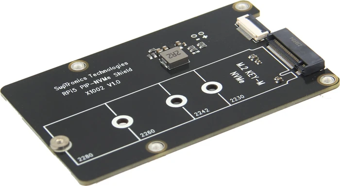 Geekworm X1002 PCIe auf M.2 Key-M NVMe Adapter-Board, M.2 M-Key 2230/2242/2260/2280 NVMe Slot für Raspberry Pi 5