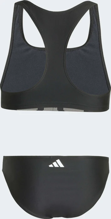 adidas Big Logo mit C-förmigen Rücken Bikini-Set schwarz/flash aqua (Junior)