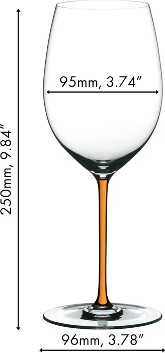 Riedel Fatto A Mano Cabernet/Merlot Rotweinglas orange
