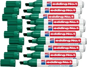 edding 1 Permanentmarker grün, 10er-Pack