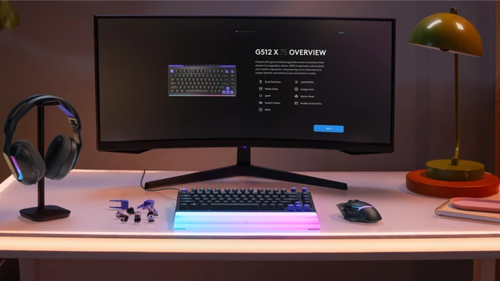 Logitech G512 X 75 TMR, schwarz, Dual-Swap analog/mechanisch, taktil, USB, ND