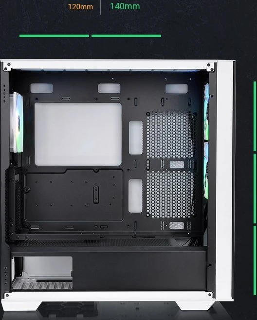 Thermaltake Divider 370 TG ARGB Snow Edition, weiß, Glasfenster