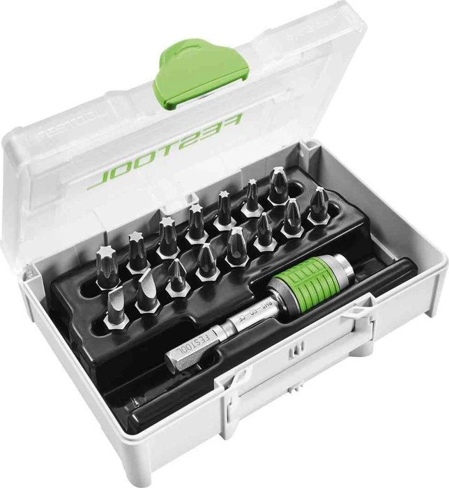 Festool SYS3 XXS CE-MX BHS 60 Bitset inkl. Werkzeugbox, 16-tlg.