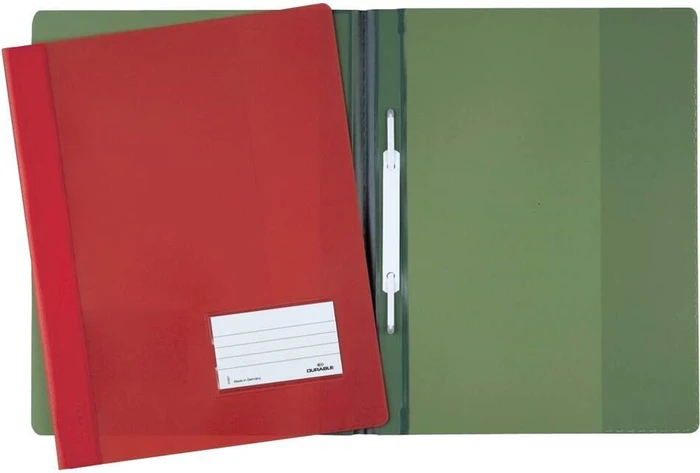 Durable Duralux Transluzent Schnellhefter, A4, rot/transparent