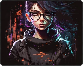 Sharkoon Skiller SGP50 D2, Mouse Mat XL, 444x355mm, Cyber-Girl with Glasses