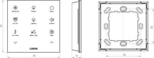 Loxone Touch Pure Flex Tree anthrazit