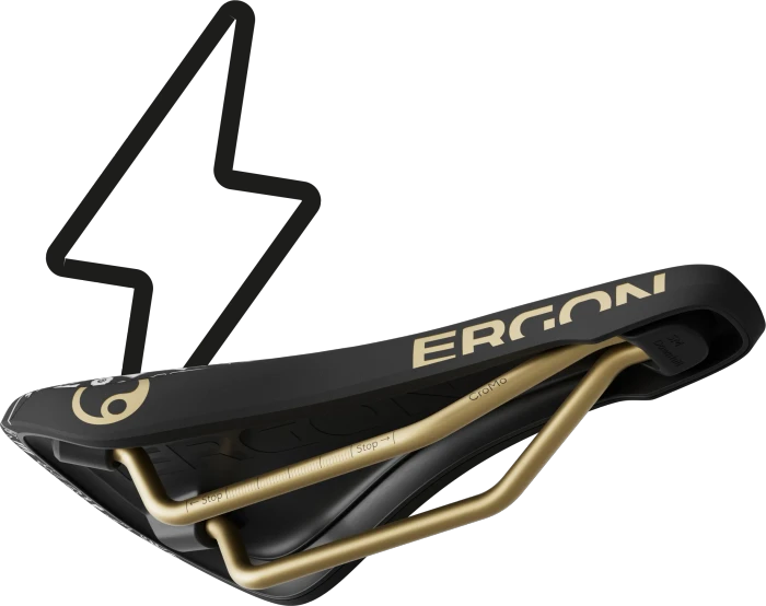 Ergon SM Downhill Comp Vali Höll Edition 120mm Sattel schwarz/gold