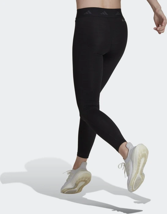 adidas TECHFIT Brushed Hose lang black melange (Damen)