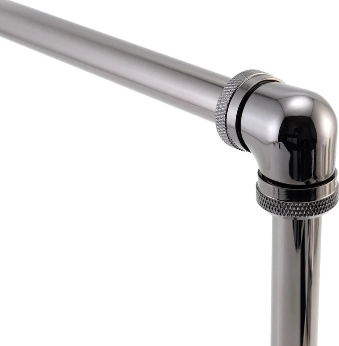 XSPC 14mm 90° L-Verbinder für Rohre, schwarz verchromt