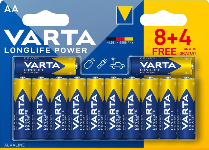 Varta Longlife Power Mignon AA, 12er-Pack