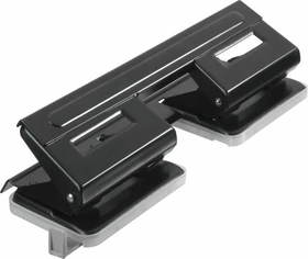Herlitz Doppellocher 1.5mm mit Anschlagschiene, schwarz