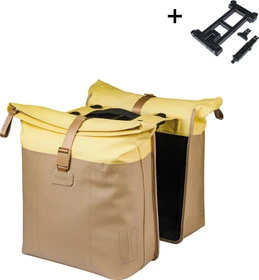 Basil Vive Doppeltasche MIK Gepäcktasche sand/yellow