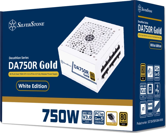 SilverStone Decathlon Gold Series DA750R-GMA (12V-2x6) weiß 750W, ATX 3.0