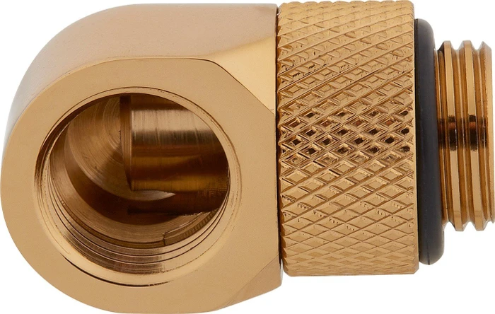 Corsair Hydro X Series XF Hardline, Winkeladapter 90° G1/4", gold, 2er-Pack