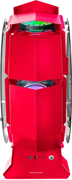 Mars Gaming MCORB Circular Tower Red, Glasfenster