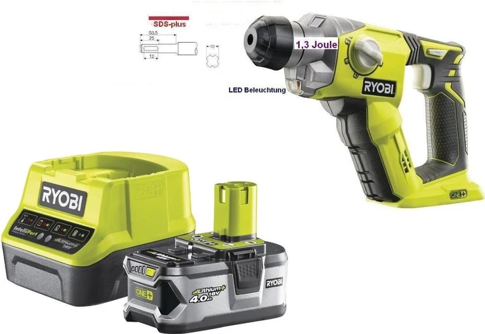 Ryobi R18SDS-L25S Akku-Bohr-/Meißelhammer inkl. Tasche + Akku 2.5Ah