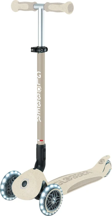 Globber Go Up Deluxe Lights Ecologic 360° Kickboard coconut white