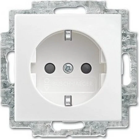 Busch-Jaeger Busch-Balance SI SCHUKO Steckdosen-Einsatz Buschsteplight, alpinweiß (20 EUCBLI-914)