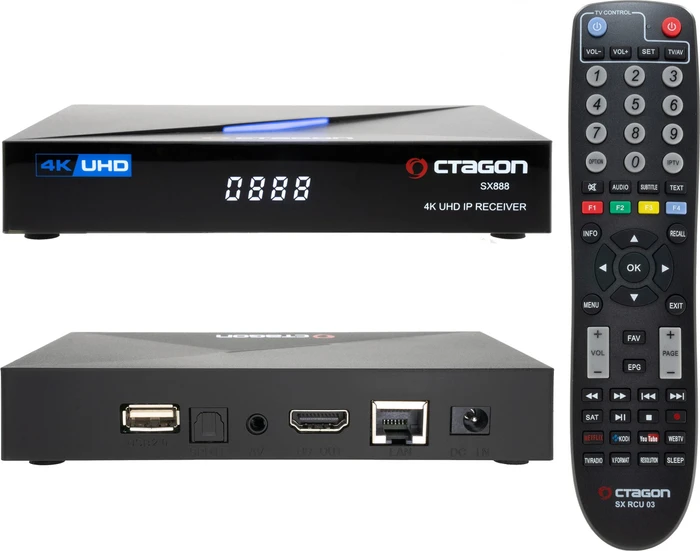 Octagon SX888 V2 4K UHD IP E2 Linux Smart TV Receiver