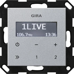 Gira System 55 Unterputz-Radio RDS, alu