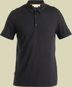 Icebreaker Merino Tech Lite III Poloshirt kurzarm schwarz (Herren)