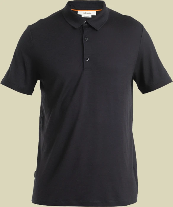 Icebreaker Merino Tech Lite III Poloshirt kurzarm schwarz (Herren)