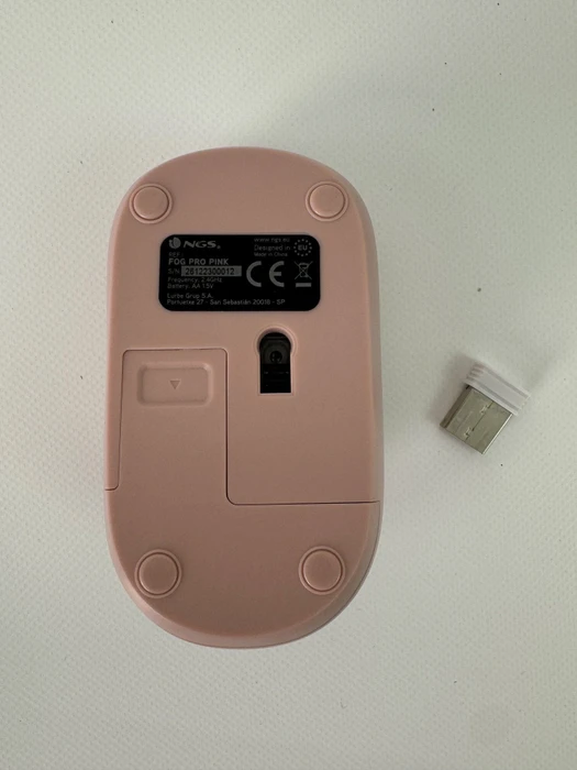 NGS Fog Pro Silent Wireless Mouse rosa, USB