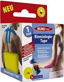 WUNDmed Kinesiologie Tape Rolle 5cm x 5m gelb, 1 Stück