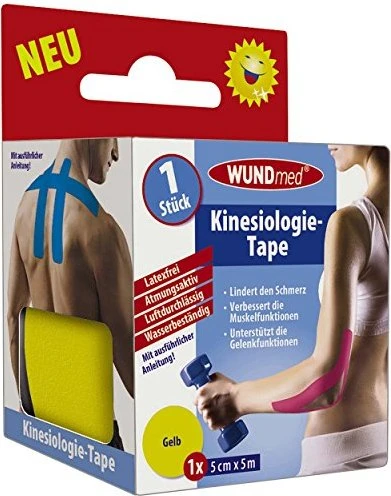 WUNDmed Kinesiologie Tape Rolle 5cm x 5m gelb, 1 Stück