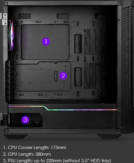 MSI MPG Velox 100P Airflow, Glasfenster