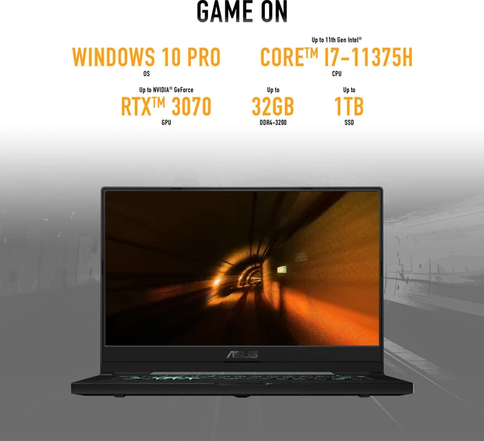 ASUS TUF Dash F15 FX516PR-AZ024T, Moonlight White, Core i7-11370H, 16GB RAM, 1TB SSD, GeForce RTX 3070, PL