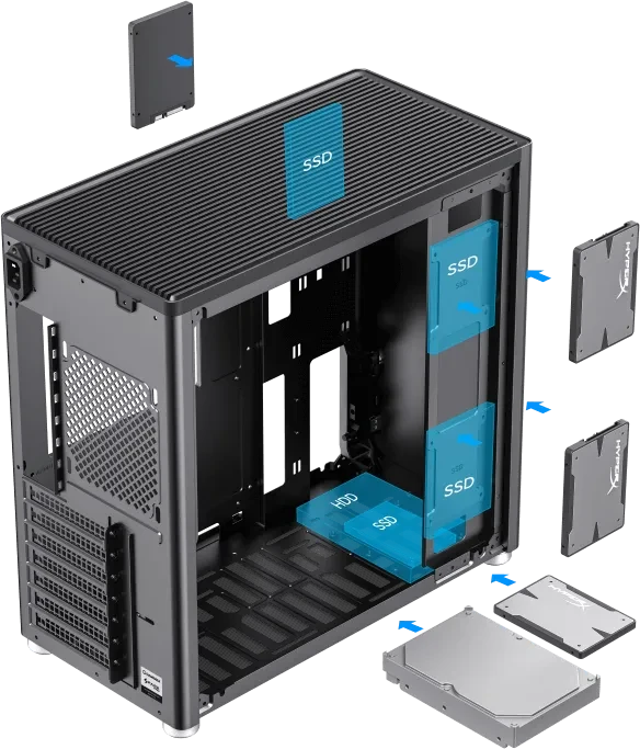 GameMax Spark Pro Black, Glasfenster