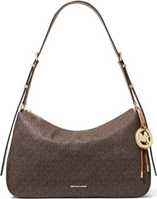 Michael Kors Nolita Medium mit Signature-Logomuster Schultertasche brown/acorn