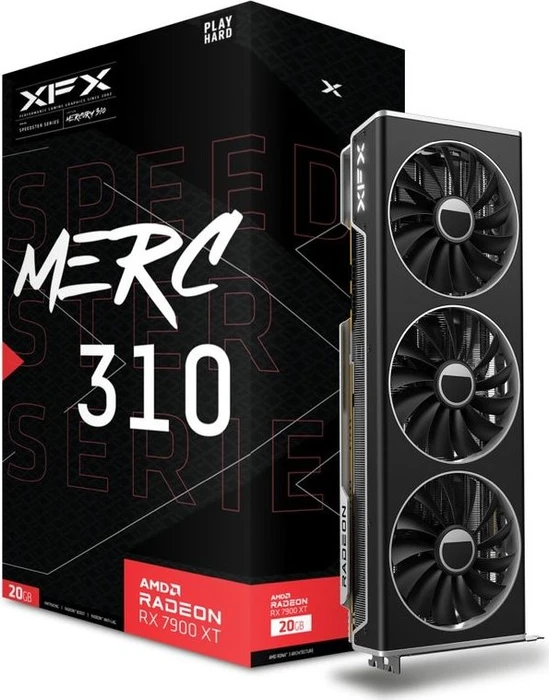 XFX Speedster MERC 310 Radeon RX 7900 XT Black Edition, 20GB GDDR6, HDMI, 3x DP