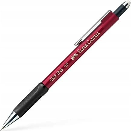 Faber-Castell Grip 1345 Druckbleistift 0.5mm graphit, rot, Radierer