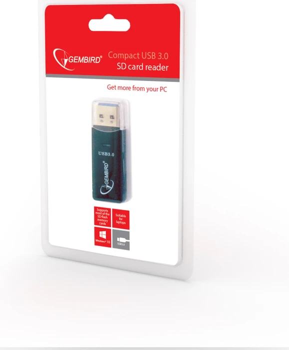 Gembird Compact Dual-Slot-Cardreader, USB-A 3.0 [Stecker]