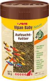 sera Vipan Baby Nature Mikroflocken für Jungfische, Aufzuchtfutter, 56g, 100ml