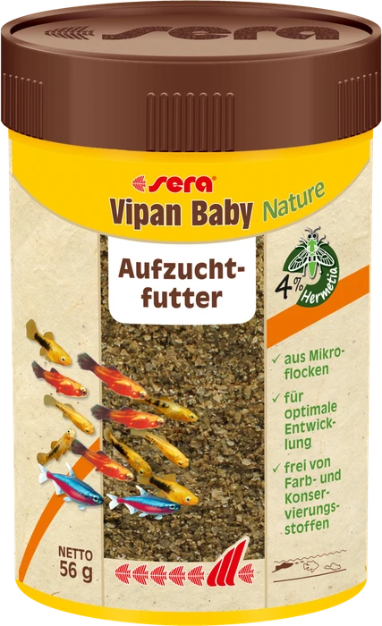sera Vipan Baby Nature, Mikroflocken für Jungfische, Aufzuchtfutter