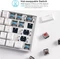 RK Royal Kludge RK61 60% Wireless, weiß, LEDs blau, hot-swap, RK BLUE, USB/Bluetooth, US Vorschaubild