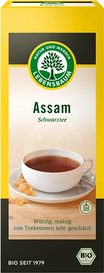Lebensbaum Bio Assam Schwarztee Beutel, 20 Stück