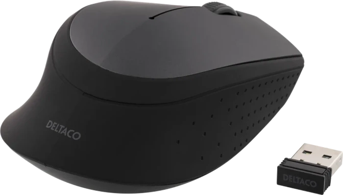 Deltaco Wireless Optical Mouse schwarz, USB