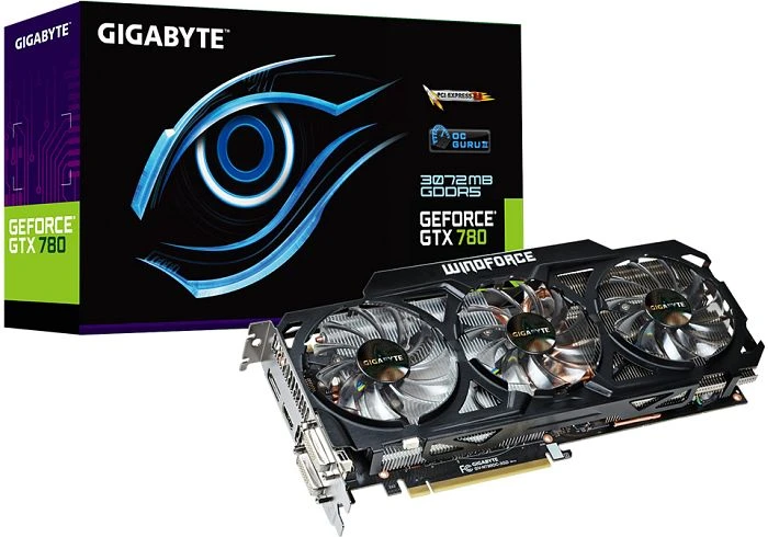 GIGABYTE GeForce GTX 780 Windforce 3X OC (Rev. 2.0), 3GB GDDR5, 2x DVI, HDMI, DP