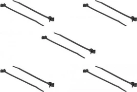DeLOCK Kabelbinder mit Spreizanker, 4mm, 160mm, schwarz, 10 Stück