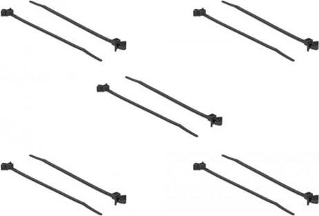 DeLOCK Kabelbinder mit Spreizanker, 4mm, 160mm, schwarz, 10 Stück