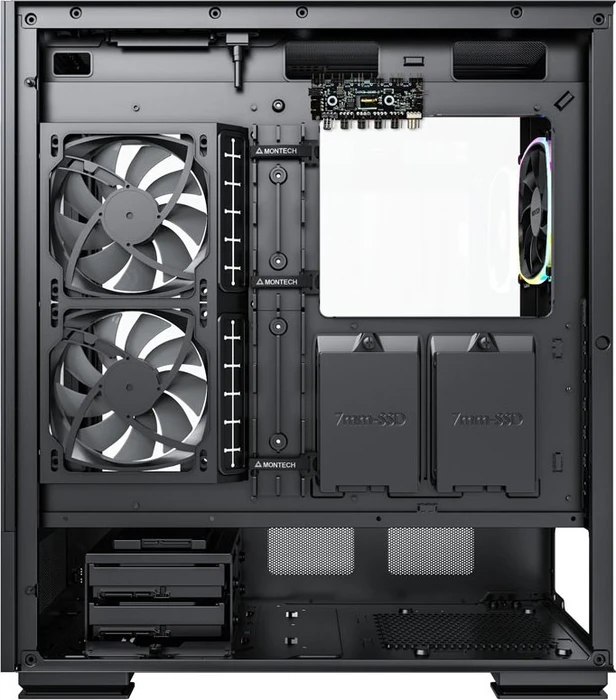 Montech Sky Two, schwarz, Glasfenster